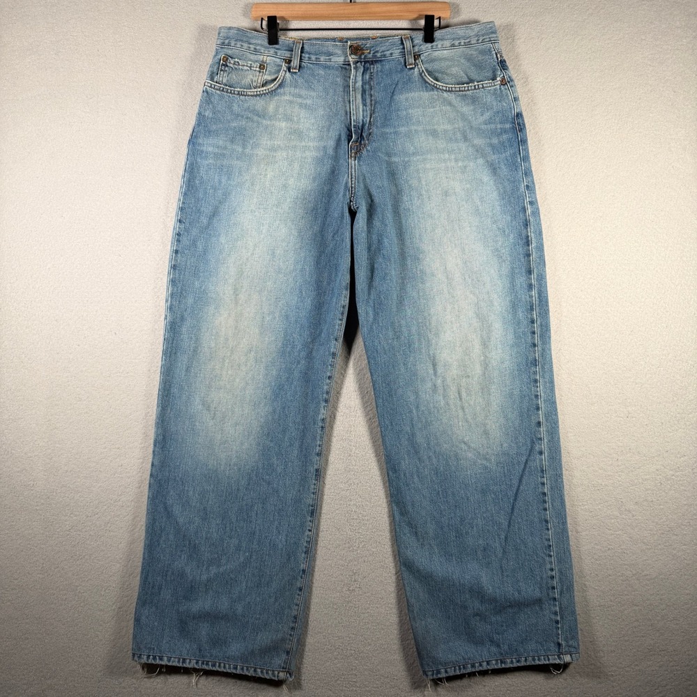 Lucky Brand Dusty Transit Jeans Mens 38x32 Light Wash Wide Leg USA 7B1E020